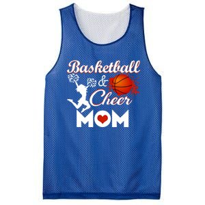 Play Basketball And Cheer Mom High School Player Cute Gift Mesh Reversible Basketball Jersey Tank