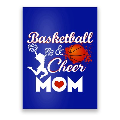 Play Basketball And Cheer Mom High School Player Cute Gift Poster