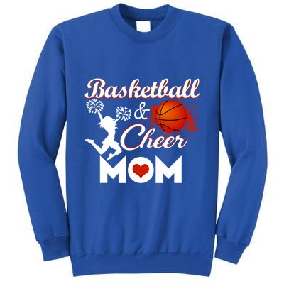 Play Basketball And Cheer Mom High School Player Cute Gift Tall Sweatshirt