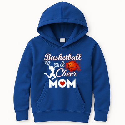 Play Basketball And Cheer Mom High School Player Cute Gift Kids Hoodie