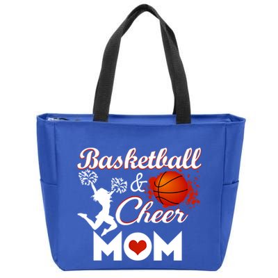 Play Basketball And Cheer Mom High School Player Cute Gift Zip Tote Bag