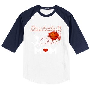 Play Basketball And Cheer Mom High School Player Cute Gift Baseball Sleeve Shirt