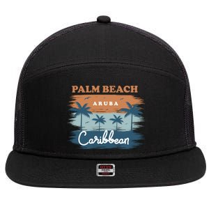 Palm Beach Aruba 7 Panel Mesh Trucker Snapback Hat