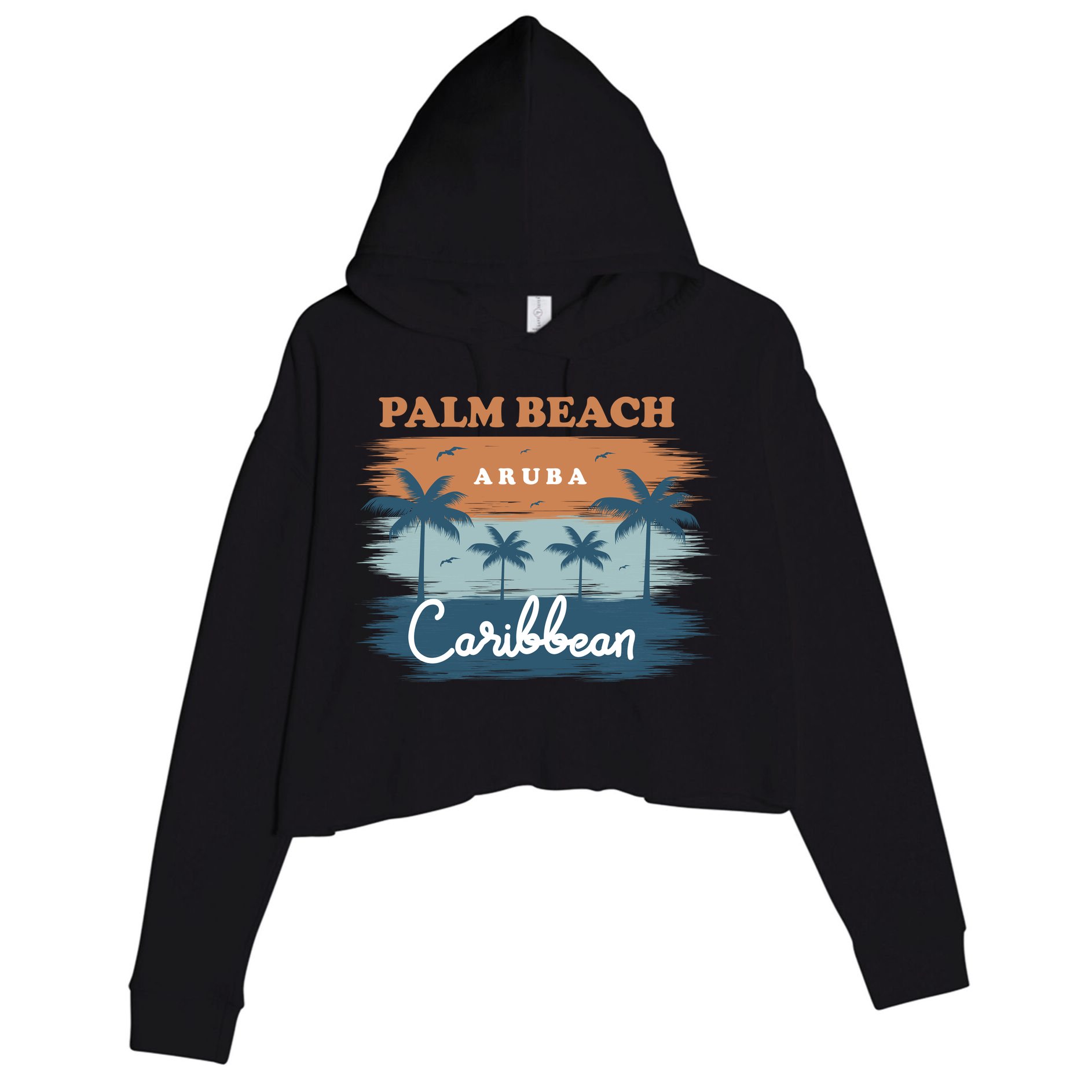 Palm Beach Aruba Crop Fleece Hoodie