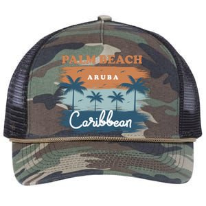 Palm Beach Aruba Retro Rope Trucker Hat Cap