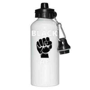 Proud Black AF African Pride Black History Month Gift Aluminum Water Bottle