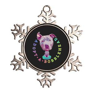 Pit Bull Adopt Rescue Graphic Oversized Metallic Star Ornament