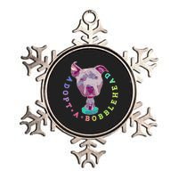 Pit Bull Adopt Rescue Graphic Oversized Metallic Star Ornament