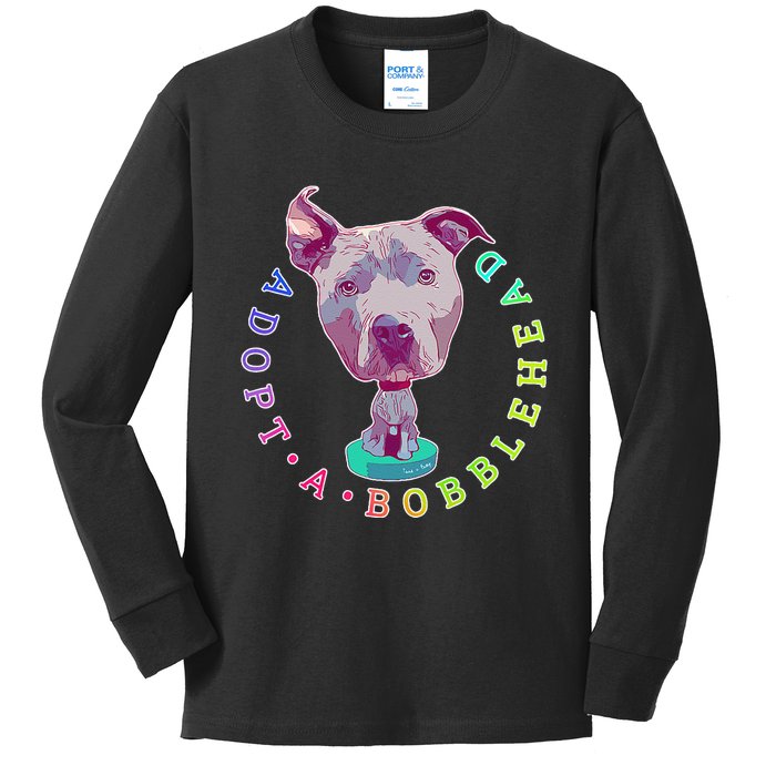 Pit Bull Adopt Rescue Graphic Oversized Kids Long Sleeve Shirt