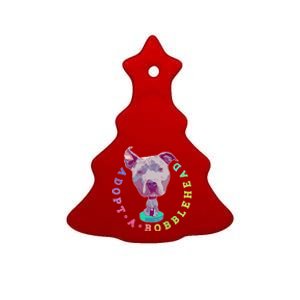 Pit Bull Adopt Rescue Graphic Oversized Ceramic Tree Ornament