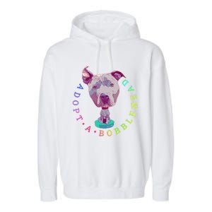 Pit Bull Adopt Rescue Graphic Oversized Garment-Dyed Fleece Hoodie