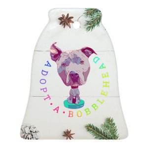 Pit Bull Adopt Rescue Graphic Oversized Ceramic Bell Ornament