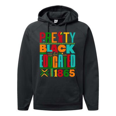 Pretty Black and Educated I Am The Strong African Queen Performance Fleece Hoodie