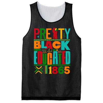 Pretty Black and Educated I Am The Strong African Queen Mesh Reversible Basketball Jersey Tank