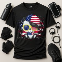 Panda Bear American Flag 4th of July American Sunglasses Cooling Performance Crew T-Shirt