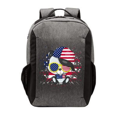Panda Bear American Flag 4th of July American Sunglasses Vector Backpack