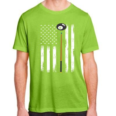 Patriotic Billiards American Flag Billiard Pool Player Gift Adult ChromaSoft Performance T-Shirt