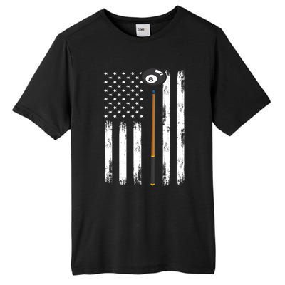 Patriotic Billiards American Flag Billiard Pool Player Gift Tall Fusion ChromaSoft Performance T-Shirt