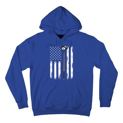 Patriotic Billiards American Flag Billiard Pool Player Gift Hoodie