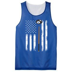 Patriotic Billiards American Flag Billiard Pool Player Gift Mesh Reversible Basketball Jersey Tank