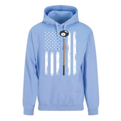 Patriotic Billiards American Flag Billiard Pool Player Gift Unisex Surf Hoodie