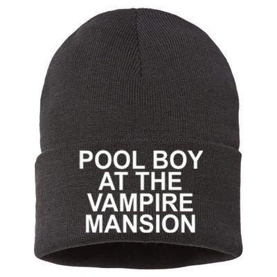 Pool Boy At The Vampire Mansion Sustainable Knit Beanie