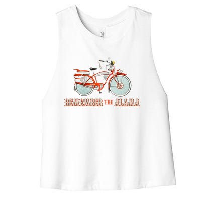 Peewees Big Adventure Remember The Alamo 90s 80s Cult Movie Women's Racerback Cropped Tank