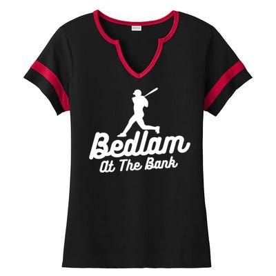 Philly Bedlam At The Bank Philadelphia Phillies Baseball Ladies Halftime Notch Neck Tee