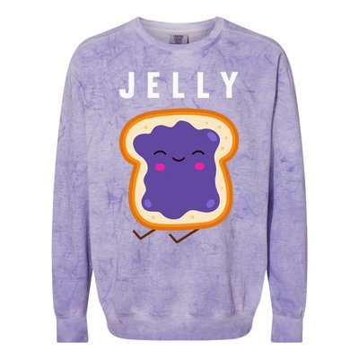 Peanut Butter And Jelly Best Friend Matching Colorblast Crewneck Sweatshirt