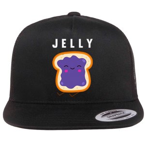 Peanut Butter And Jelly Best Friend Matching Flat Bill Trucker Hat