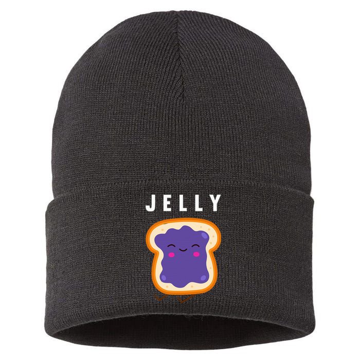 Peanut Butter And Jelly Best Friend Matching Sustainable Knit Beanie