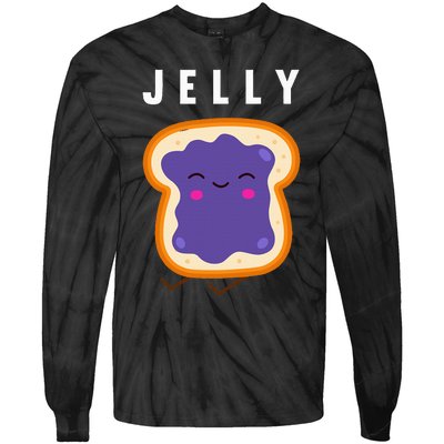 Peanut Butter And Jelly Best Friend Matching Tie-Dye Long Sleeve Shirt