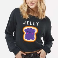 Peanut Butter And Jelly Best Friend Matching Cropped Pullover Crew