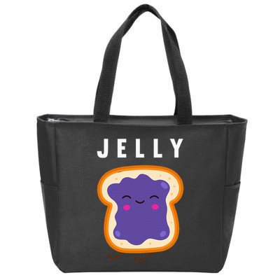 Peanut Butter And Jelly Best Friend Matching Zip Tote Bag