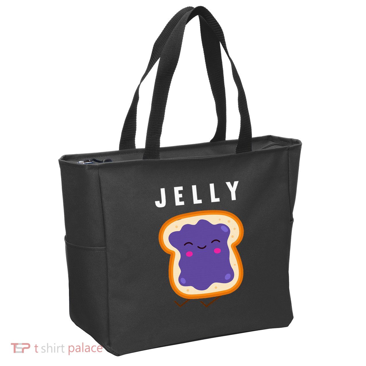 Peanut Butter And Jelly Best Friend Matching Zip Tote Bag