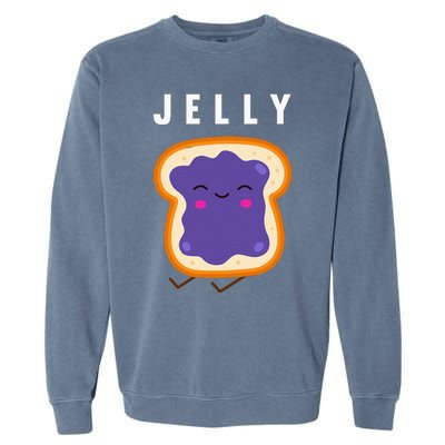 Peanut Butter And Jelly Best Friend Matching Garment-Dyed Sweatshirt