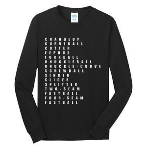 Pitcher Baseball Apparel Baseball Tall Long Sleeve T-Shirt