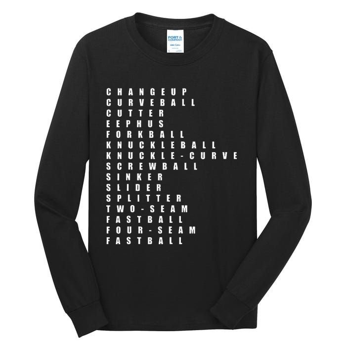 Pitcher Baseball Apparel Baseball Tall Long Sleeve T-Shirt