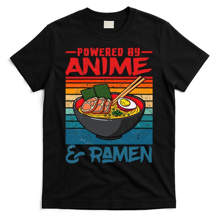 Powered By Anime & Ramen Love Anime Noodles T-Shirt