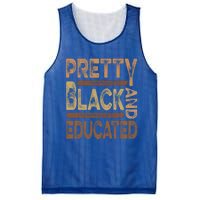 Pretty Black And Educated Melanin Black History Juneteenth Gift Mesh Reversible Basketball Jersey Tank