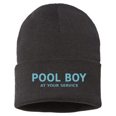 Pool Boy At Your Service Sustainable Knit Beanie