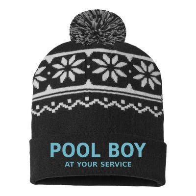 Pool Boy At Your Service USA-Made Snowflake Beanie