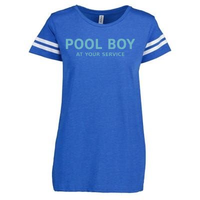 Pool Boy At Your Service Enza Ladies Jersey Football T-Shirt