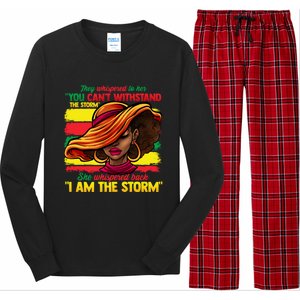 Proud Black African American Ladies Black History Month Great Gift Long Sleeve Pajama Set