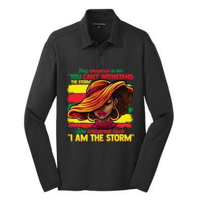 Proud Black African American Ladies Black History Month Great Gift Silk Touch Performance Long Sleeve Polo