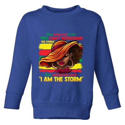 Proud Black African American Ladies Black History Month Great Gift Toddler Sweatshirt