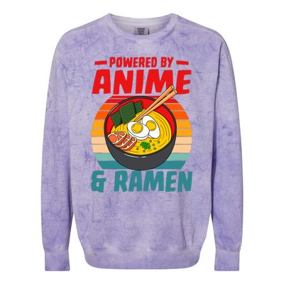 Powered By Anime & Ra Love Noodles Colorblast Crewneck Sweatshirt