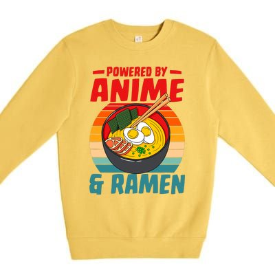 Powered By Anime & Ra Love Noodles Premium Crewneck Sweatshirt