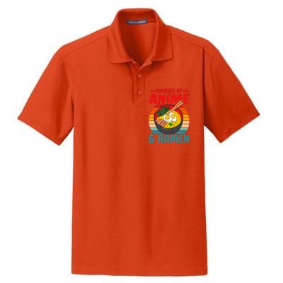 Powered By Anime & Ra Love Noodles Dry Zone Grid Polo