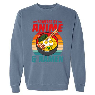 Powered By Anime & Ra Love Noodles Garment-Dyed Sweatshirt